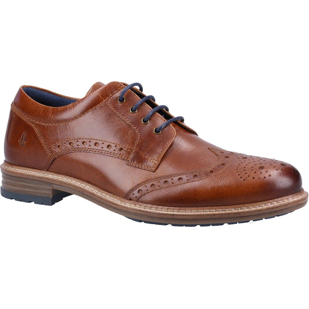 Hush Puppies - Jayden Brogue (Tan Leather) 36710-68545 In Size 7 In Plain Tan Leather